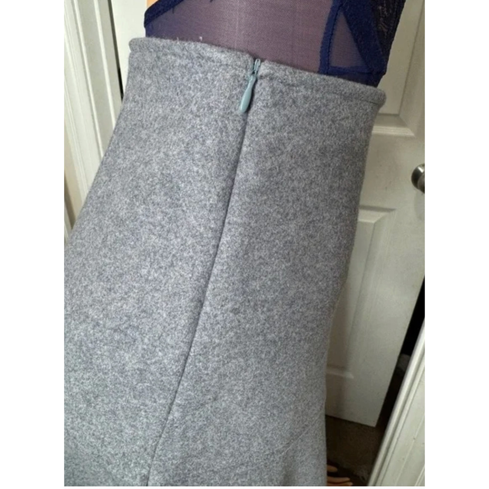 OGL CashSoft Wool-like Flared size S Maxi Skirt - Heather Dolphin Blue NWT - Picture 5 of 6